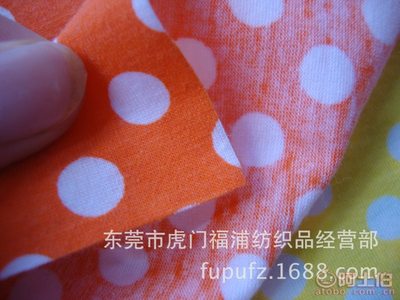 F003針織汗布 彈力圓點印花引領(lǐng)潮流，熒光色系點亮?xí)r尚